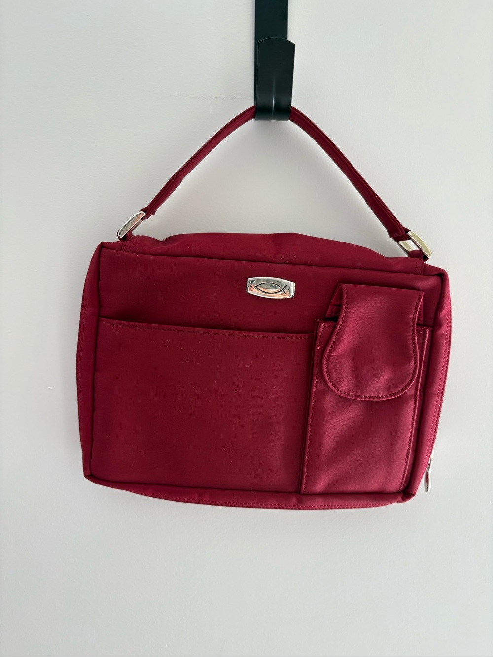 Inspirio Burgundy Organizer Crossbody Bag – Multi-Pocket Travel Purse